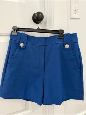 White House Black Market Blue Tailored High-Waist Shorts
